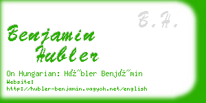 benjamin hubler business card